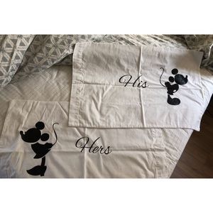 Disney His & Hers pillowcases NWOT